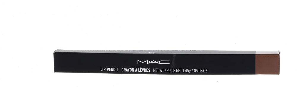 MAC Lip Pencil Oak closeup showcasing creamy soft beige-brown shade for precise lip definition.