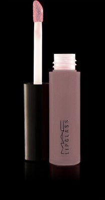MAC Lipglass Spite bottle with high-gloss shine and lip conditioning.
