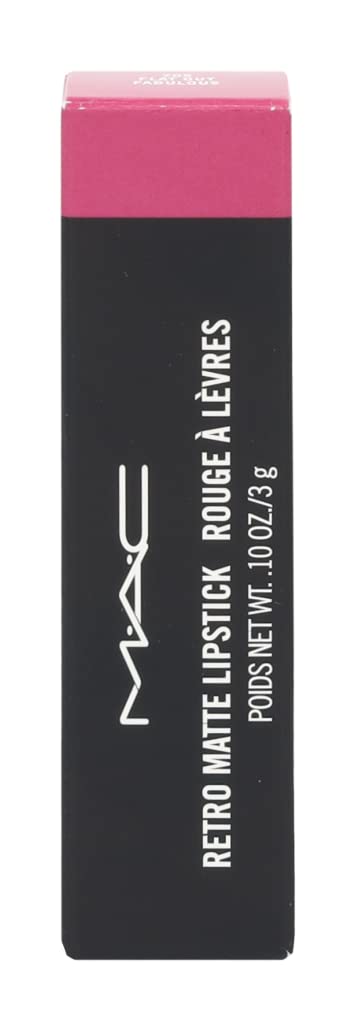 MAC Lipstick Retro Matte 705 closeup texture highlights the matte finish on lips.