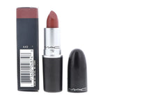 MAC Lipstick Taupe Matte swatches reveal muted reddish-taupe tones for versatile outfits.