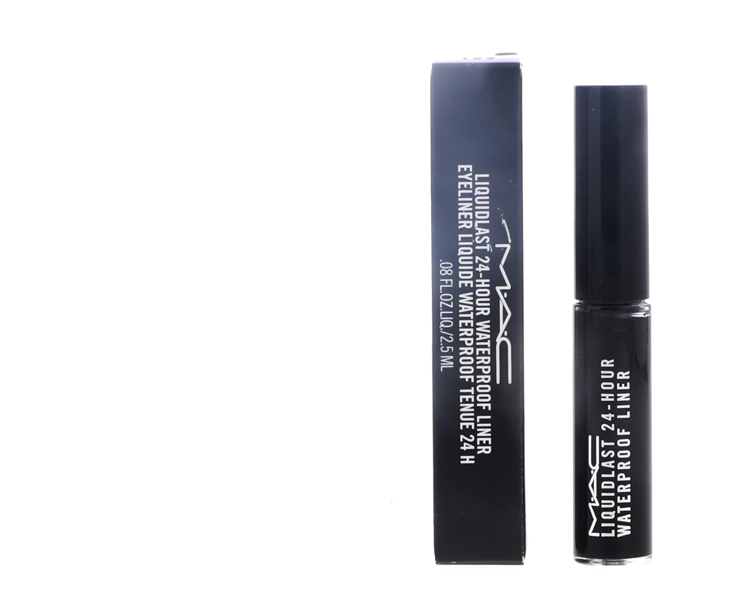MAC Liquidlast Liner Point Black application-on-lid demonstrates smooth, even lines.