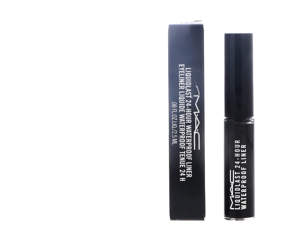 MAC Liquidlast Liner Point Black application-on-lid demonstrates smooth, even lines.