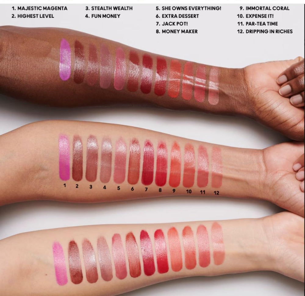 MAC Majestic Magenta mini close-up demonstrates bold shine for statement lips