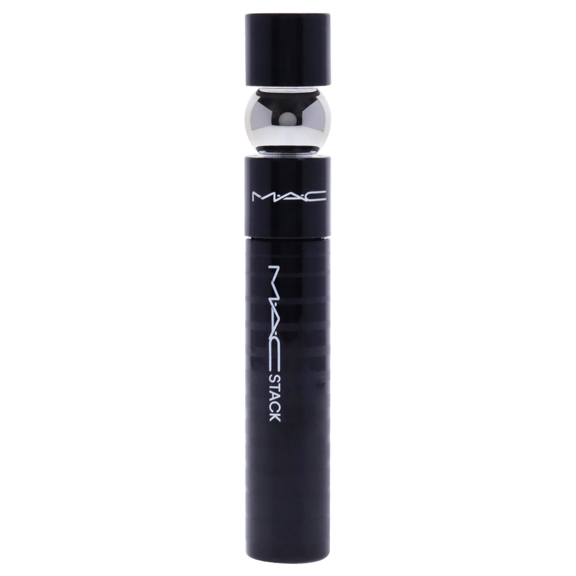 MAC MacStack Mascara application shows layered lashes with buildable volume