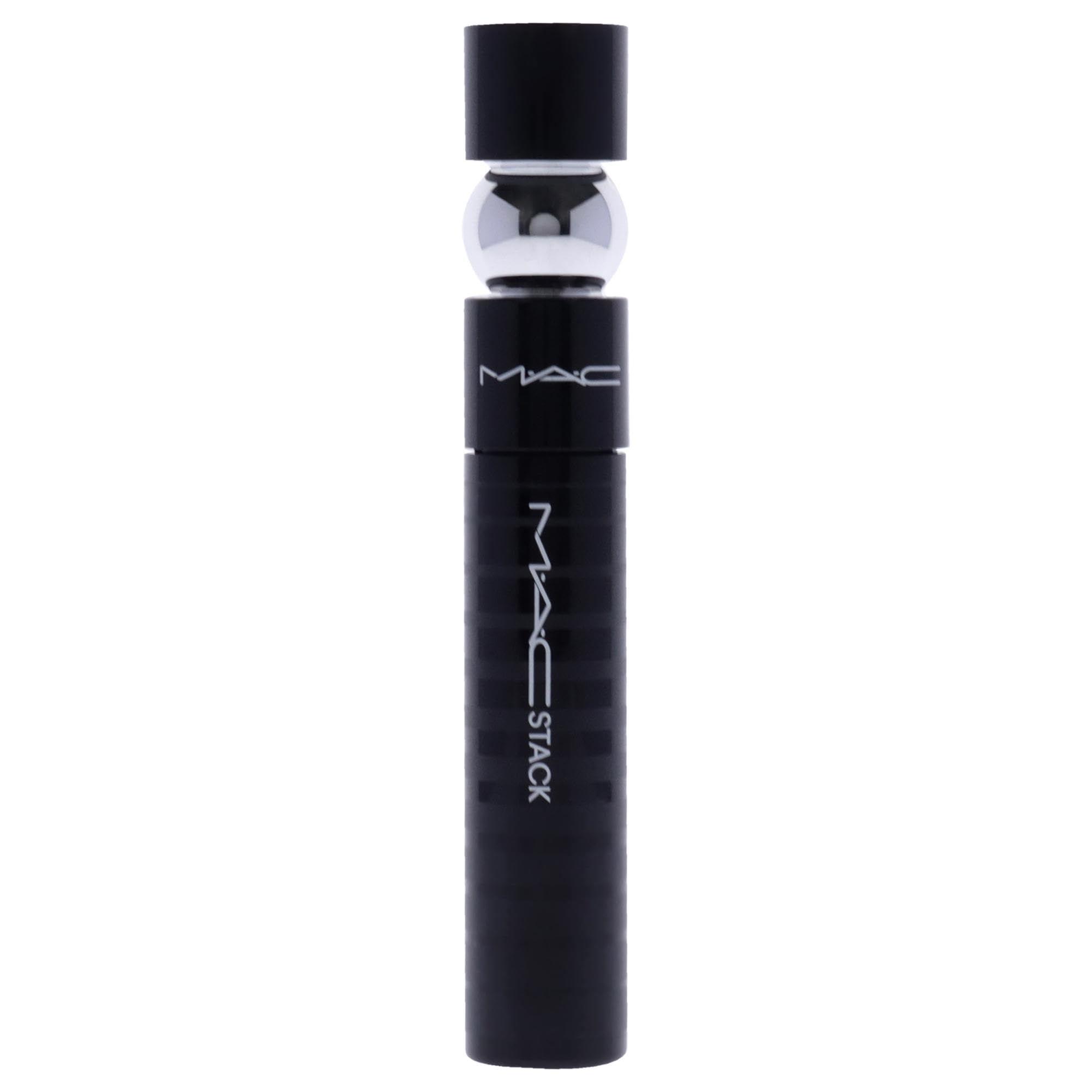 MAC MacStack Mascara bottle close-up highlights rich pigment and smooth formula.
