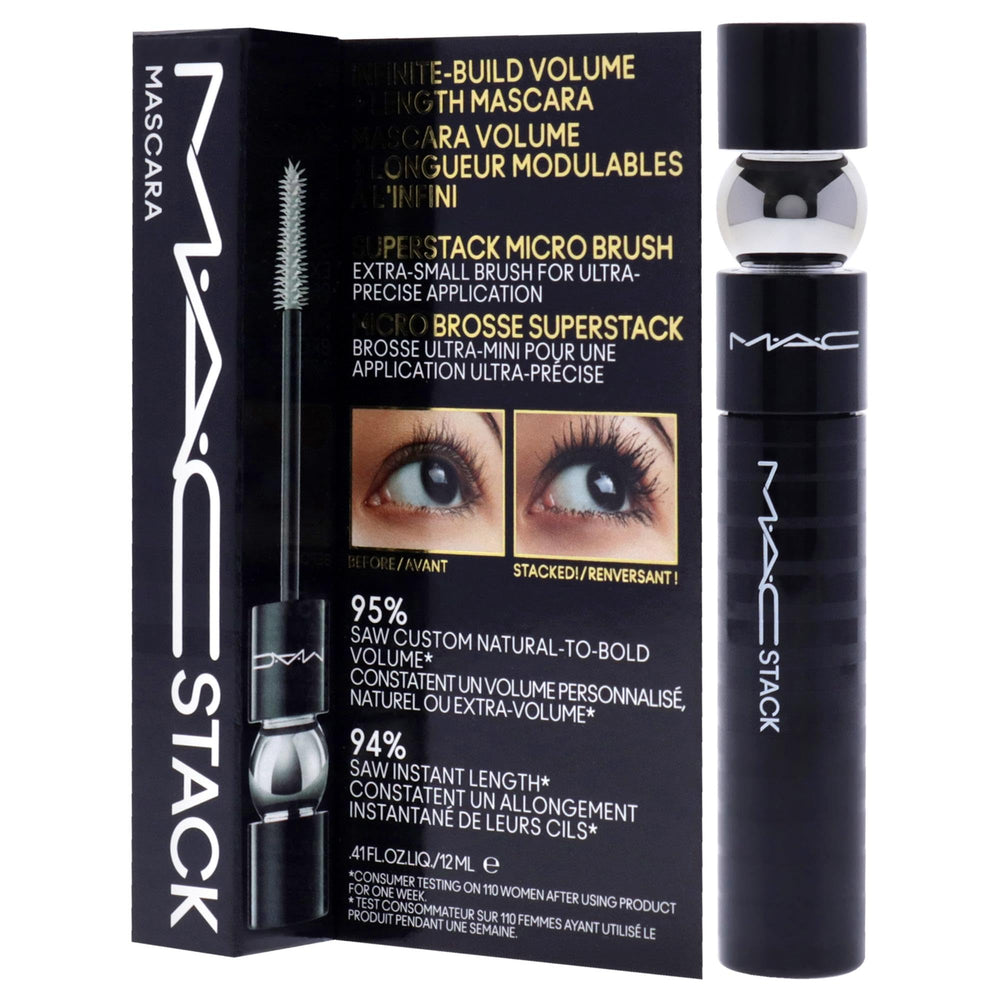 MAC MacStack lashes after layering for dramatic length and separation