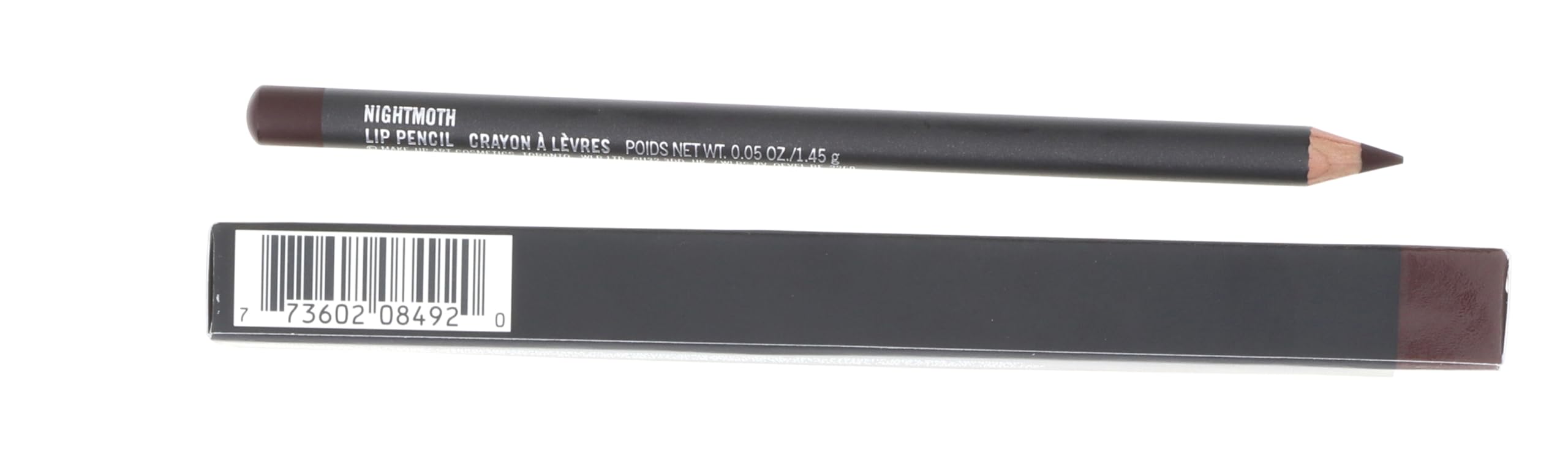 MAC Nightmoth lip pencil close-up of tip for smooth pigment payoff.