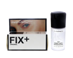 MAC Prep and Prime Fix Plus mini closeup highlighting radiant finish after spray.
