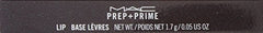 MAC Prep + Prime Lip application on lips reduces dryness and improves lipstick glide.
