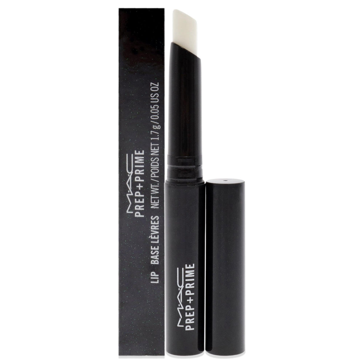 MAC Prep + Prime Lip product shot shows a colour-free base for smoother lipstick wear.