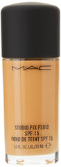 MAC Studio Fix Fluid Foundation NC42 swatches showcase warm undertones