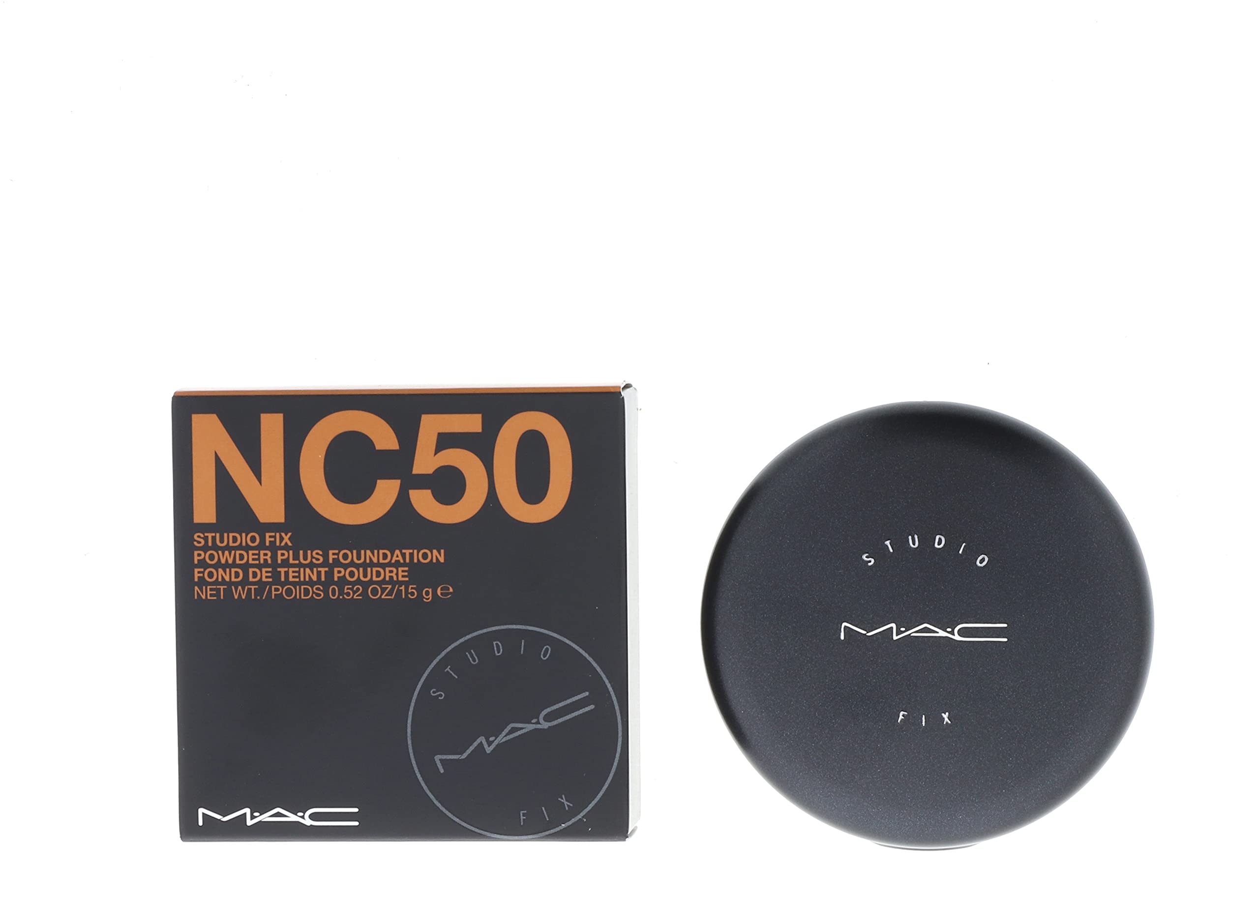 MAC Studio Fix NC50 swatch demonstrates color-true coverage
