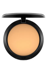 MAC Studio Fix Powder Plus Foundation NC43 compact with built-in mirror for quick on-the-go touch-ups.