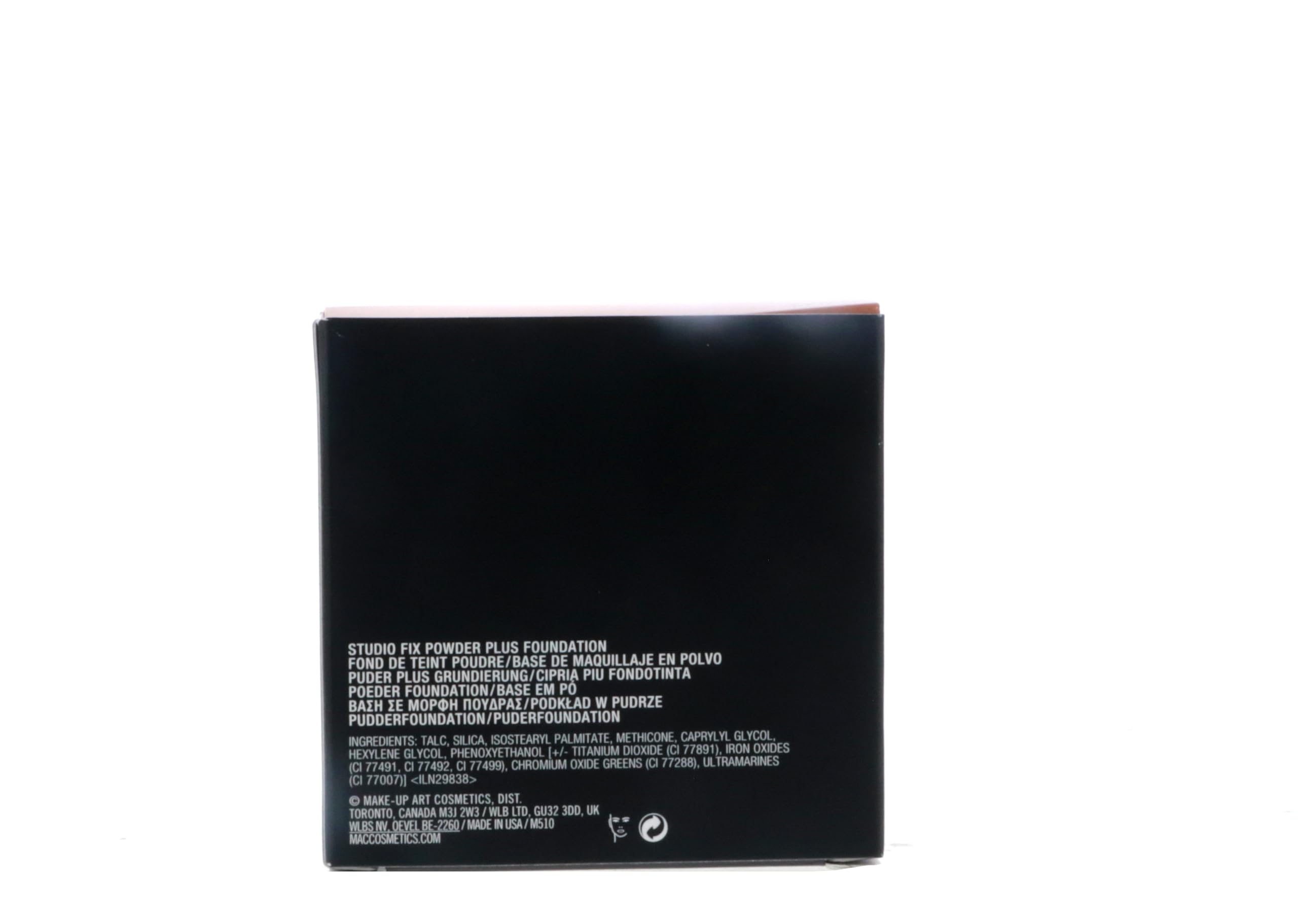 MAC Studio Fix Powder Plus Foundation NW43 compact open, ready for touch-ups.