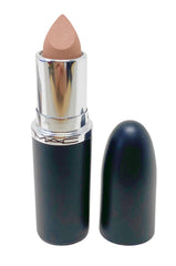MAC Ximal Silky Matte Lipstick Acting Natural swatches reveal warm nude beige with rich pigment.
