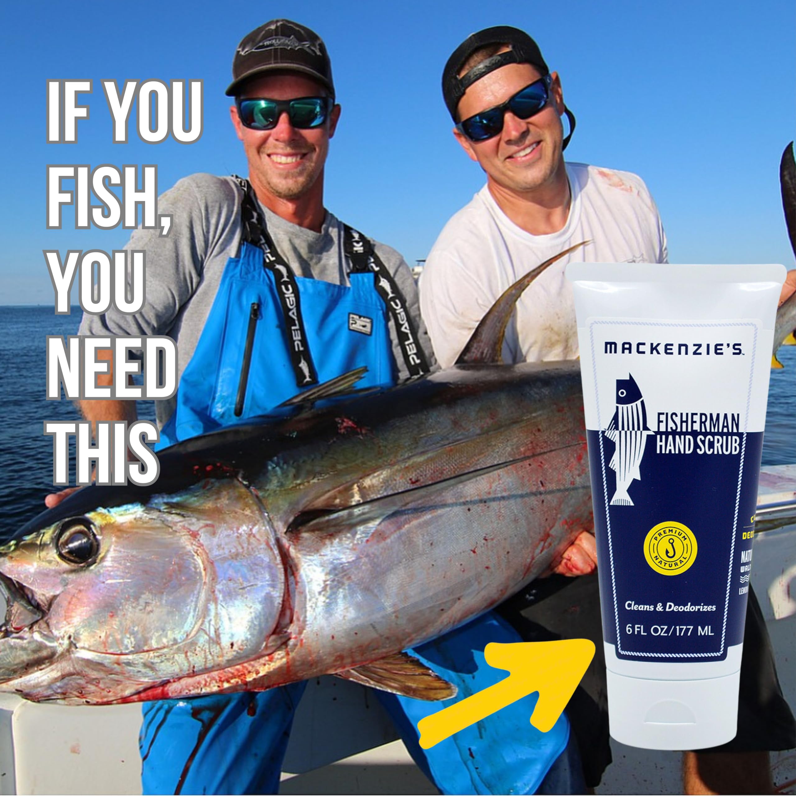 MacKenzie's Fisherman Hand Scrub deodorizes hands after fish prep