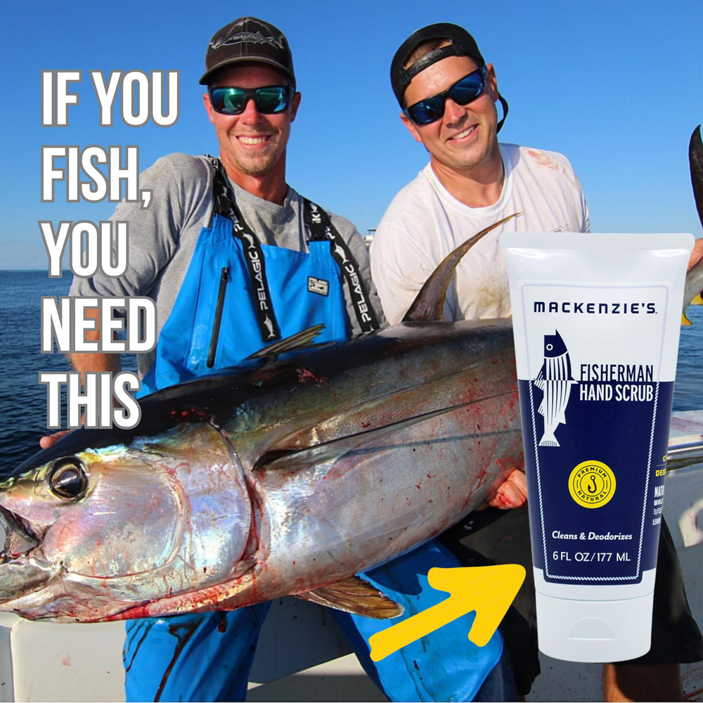 MacKenzie's Fisherman Hand Scrub deodorizes hands after fish prep