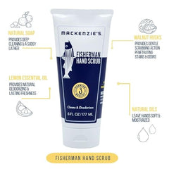 MacKenzie's Fisherman Hand Scrub walnut husk grit cleans stubborn grease