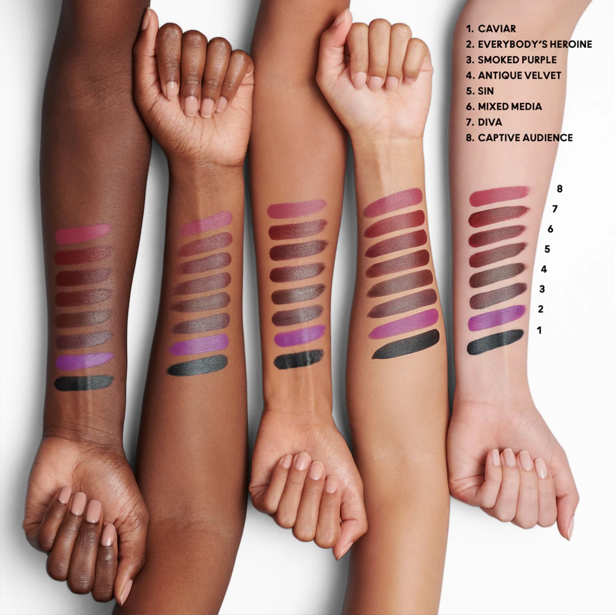 Smooth application of Macximal Silky Matte Diva lip color