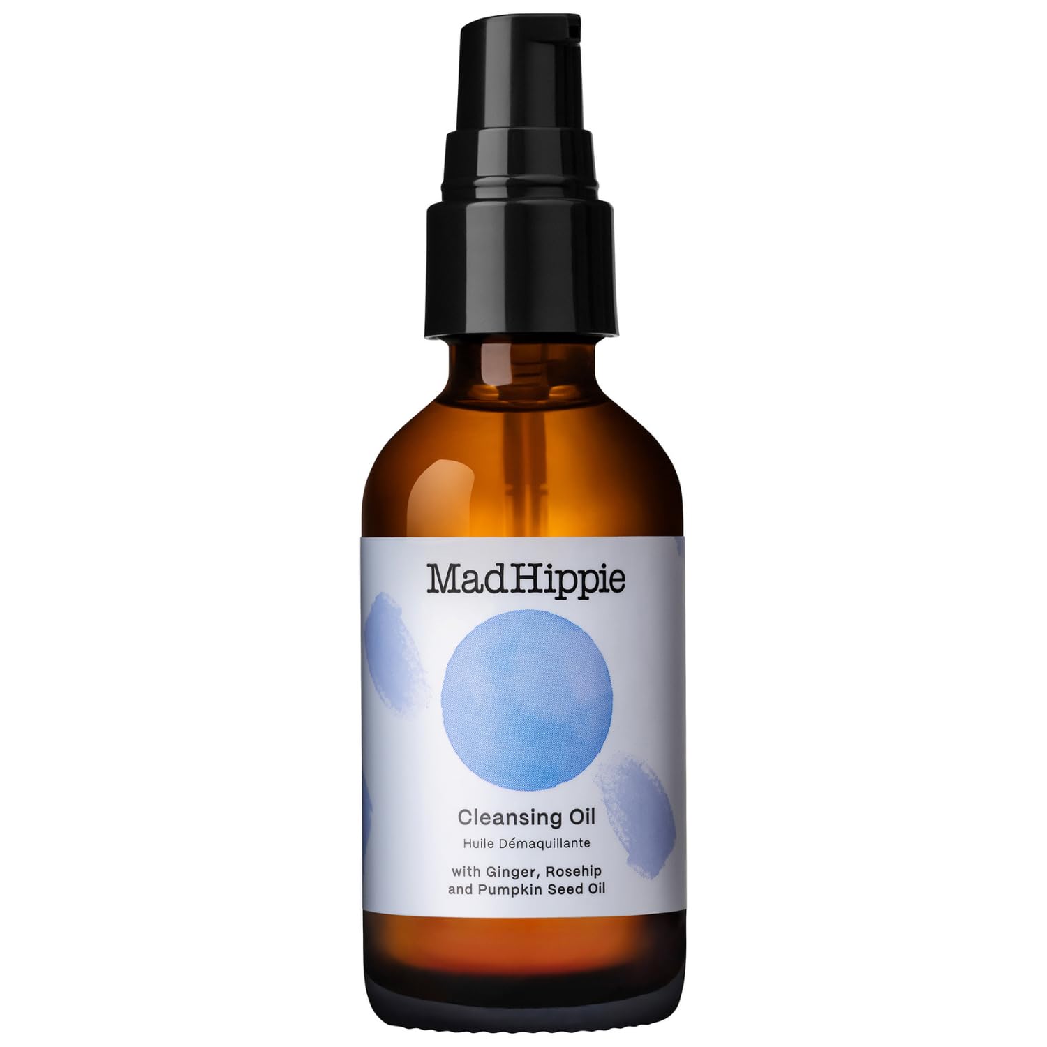 Mad Hippie cleansing oil bottle pour showing makeup removal and hydration