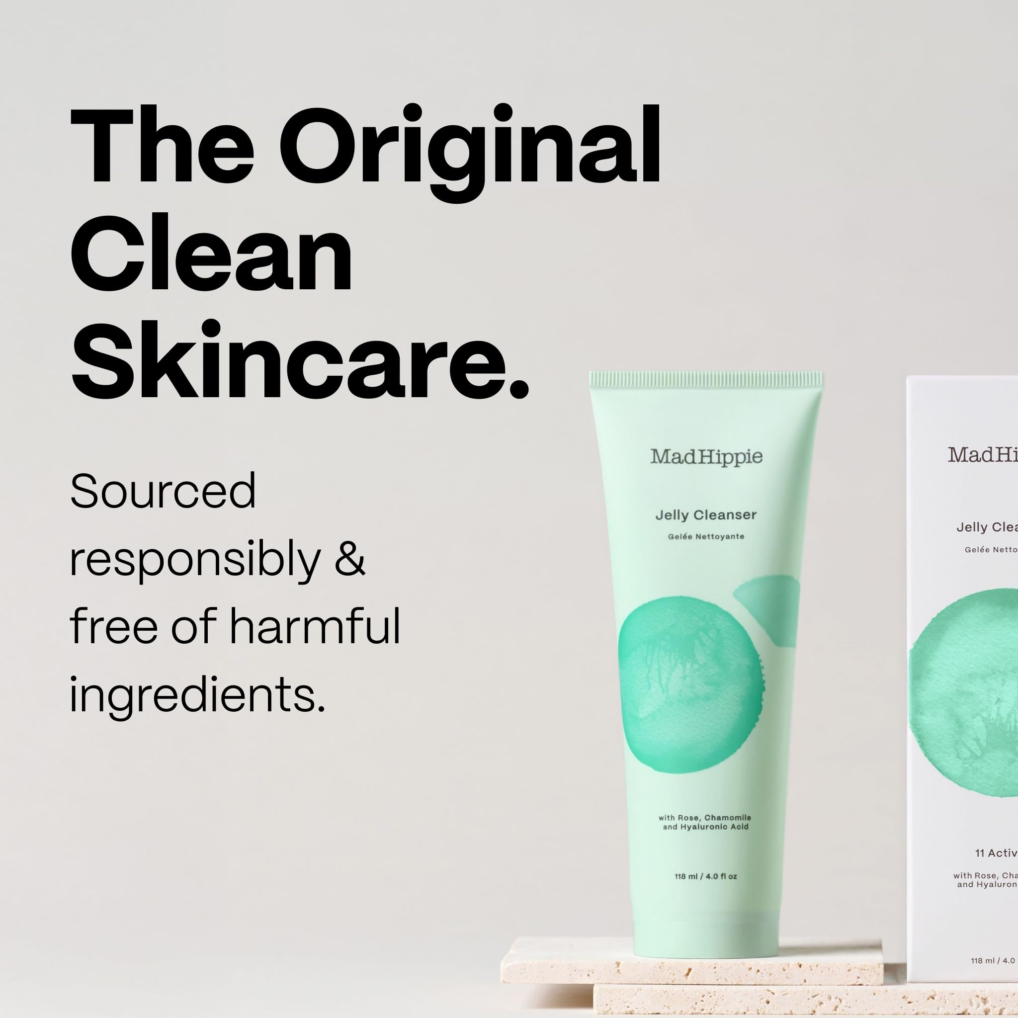 Antioxidant blend in Mad Hippie Jelly Cleanser protects from environmental stress