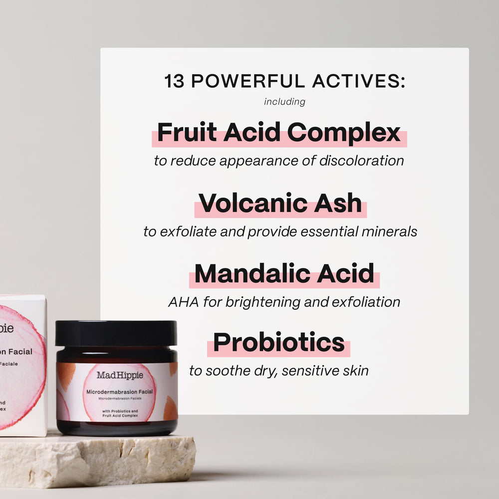 Mad Hippie MicroDermabrasion Facial volcanic ash visible in scrub texture