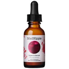 Mad Hippie Super A Serum bottle close-up for smooth nightly skincare.