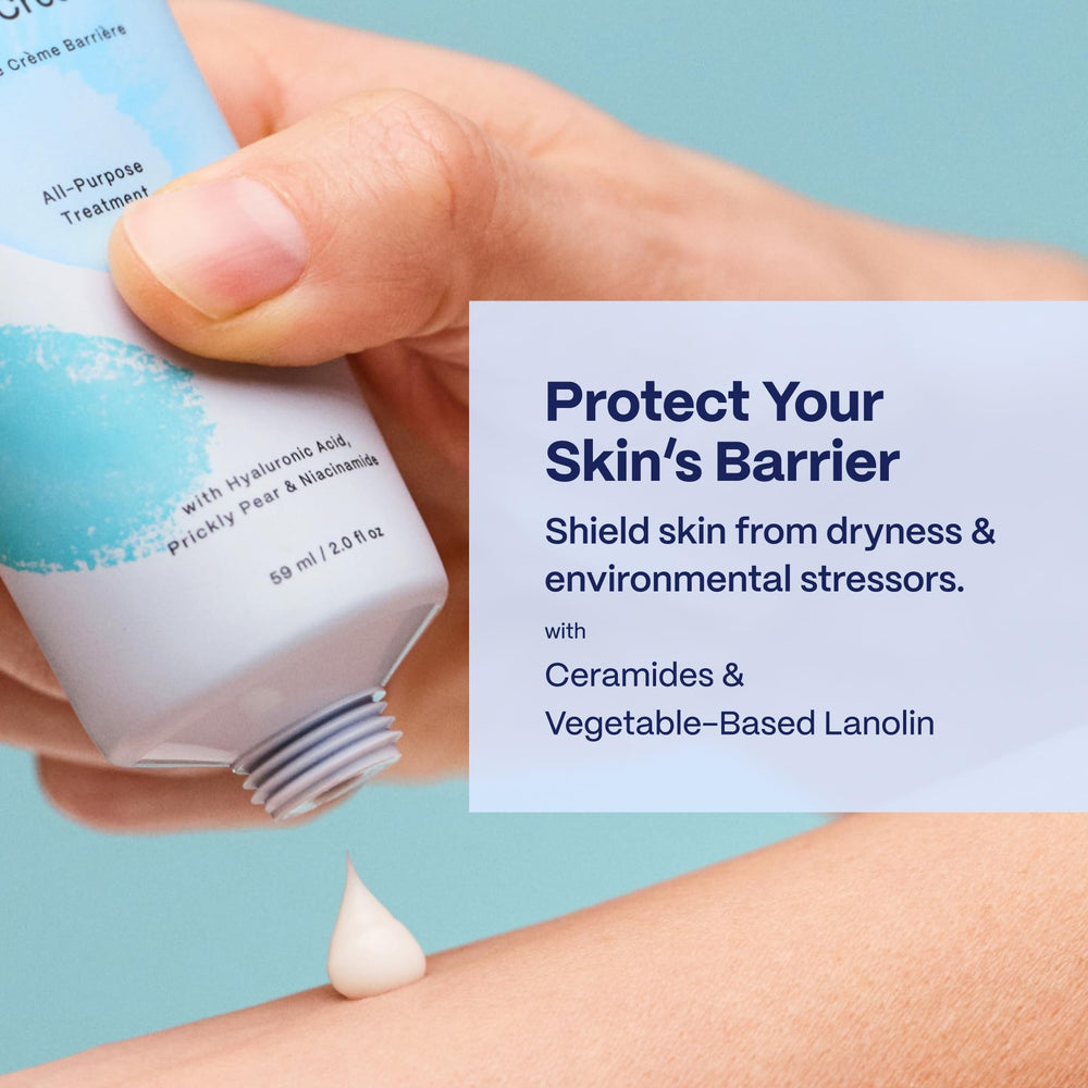 Mad Hippie Barrier Cream on face and body delivering deep moisture