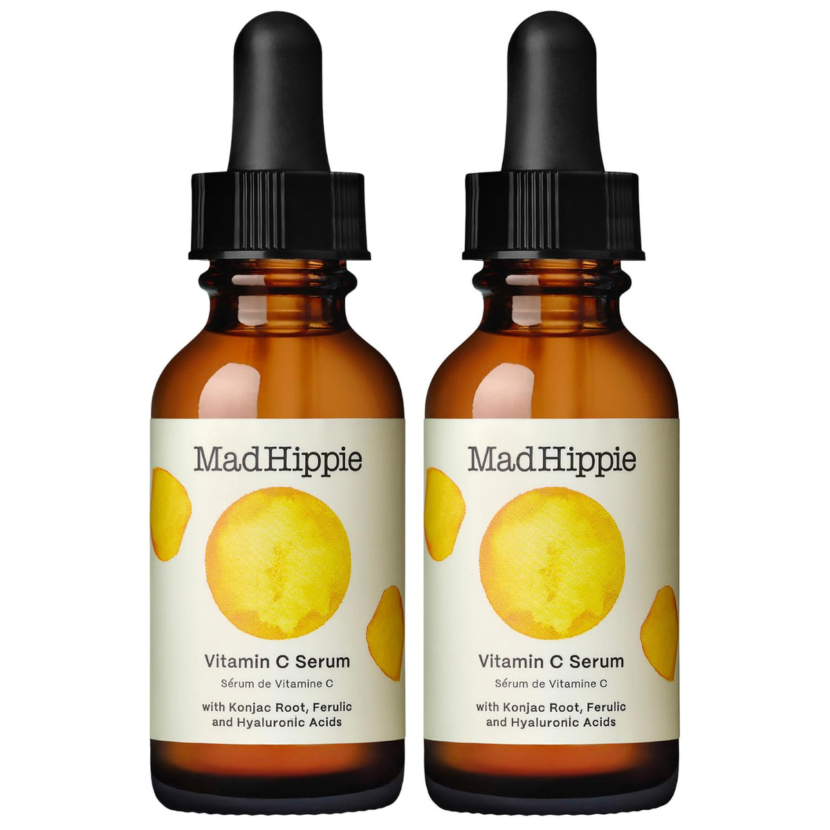 Mad Hippie vitamin c serum bottle close-up showing vegan glow potential