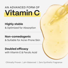 Mad Hippie Vitamin C Serum ingredients with ferulic acid and vitamin E for antioxidant support.