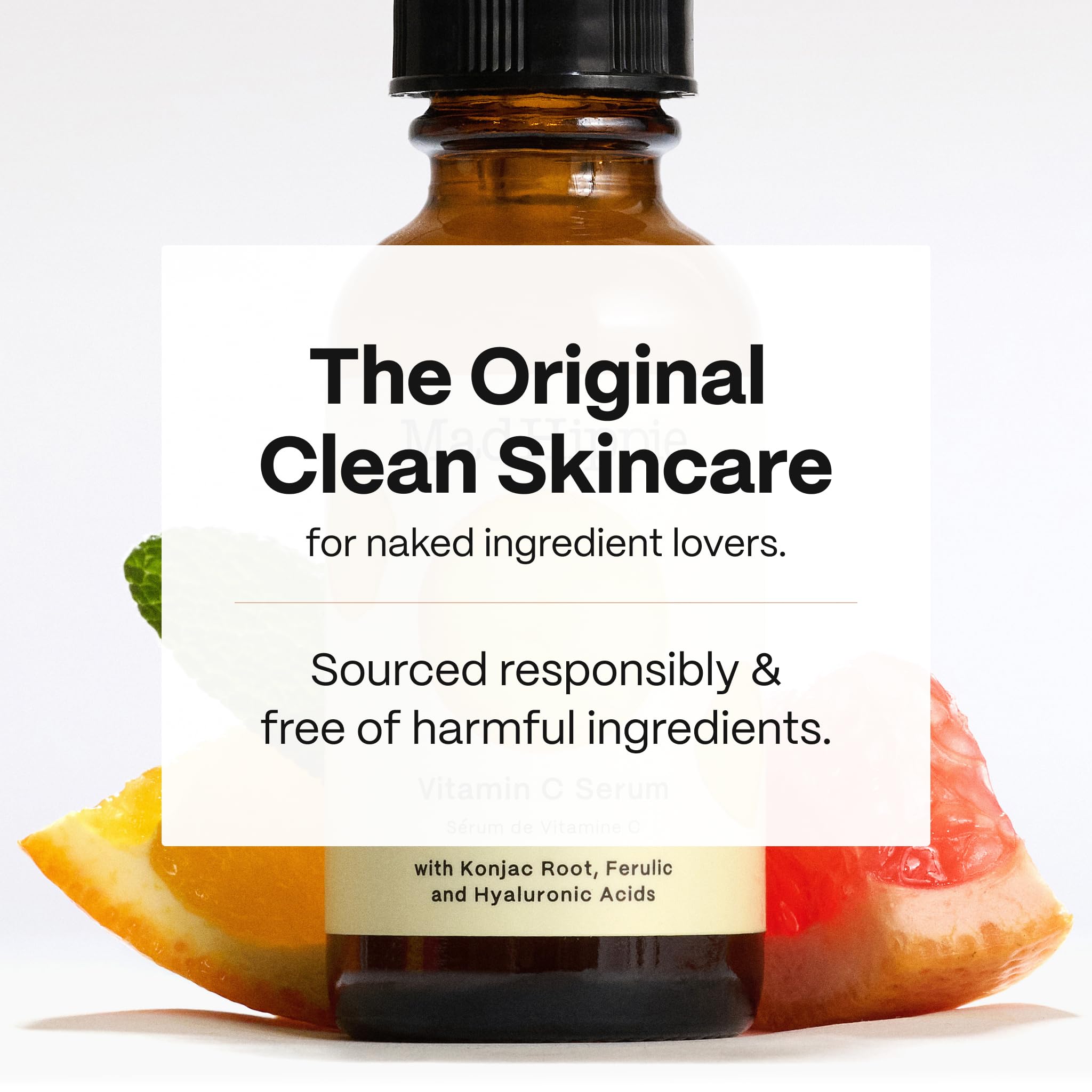 Close up texture of Mad Hippie Vitamin C Serum showing silky, hydrating finish.