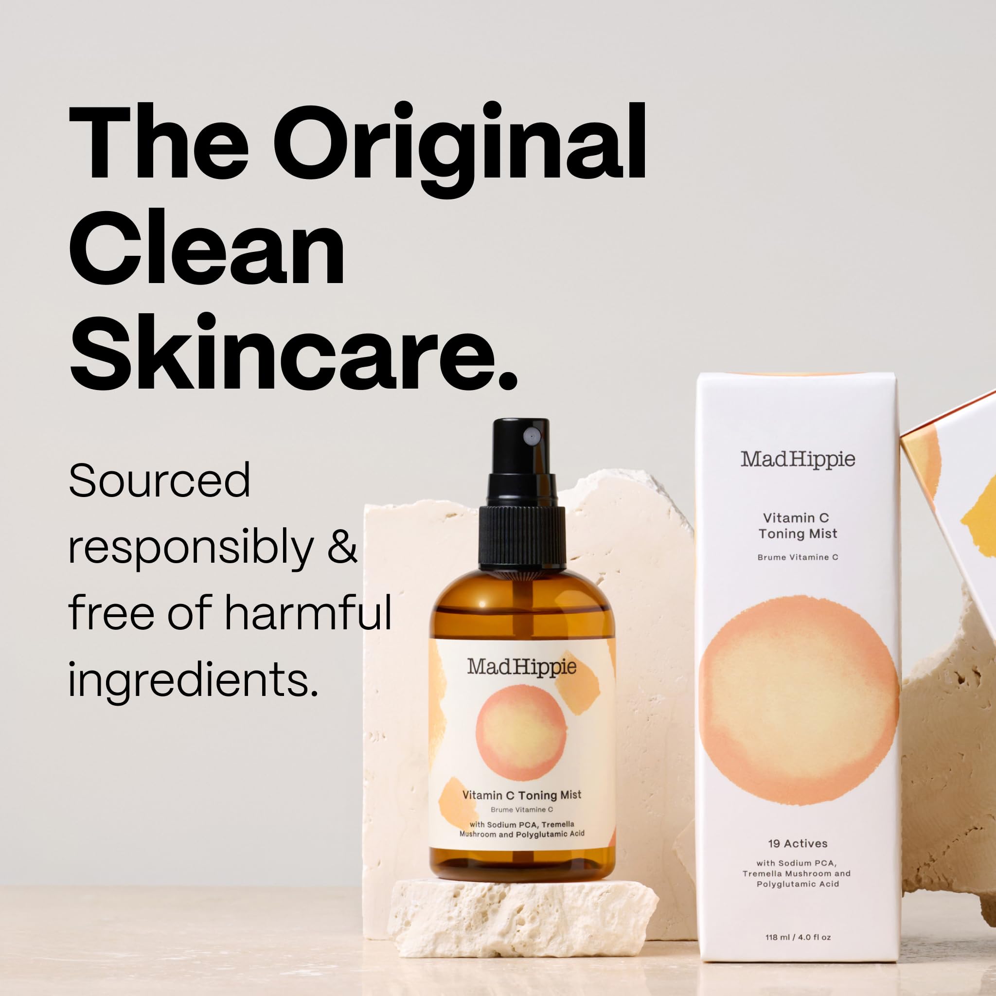 Mad Hippie Vitamin C Toning Mist recommended post-cleanse daily use scene.