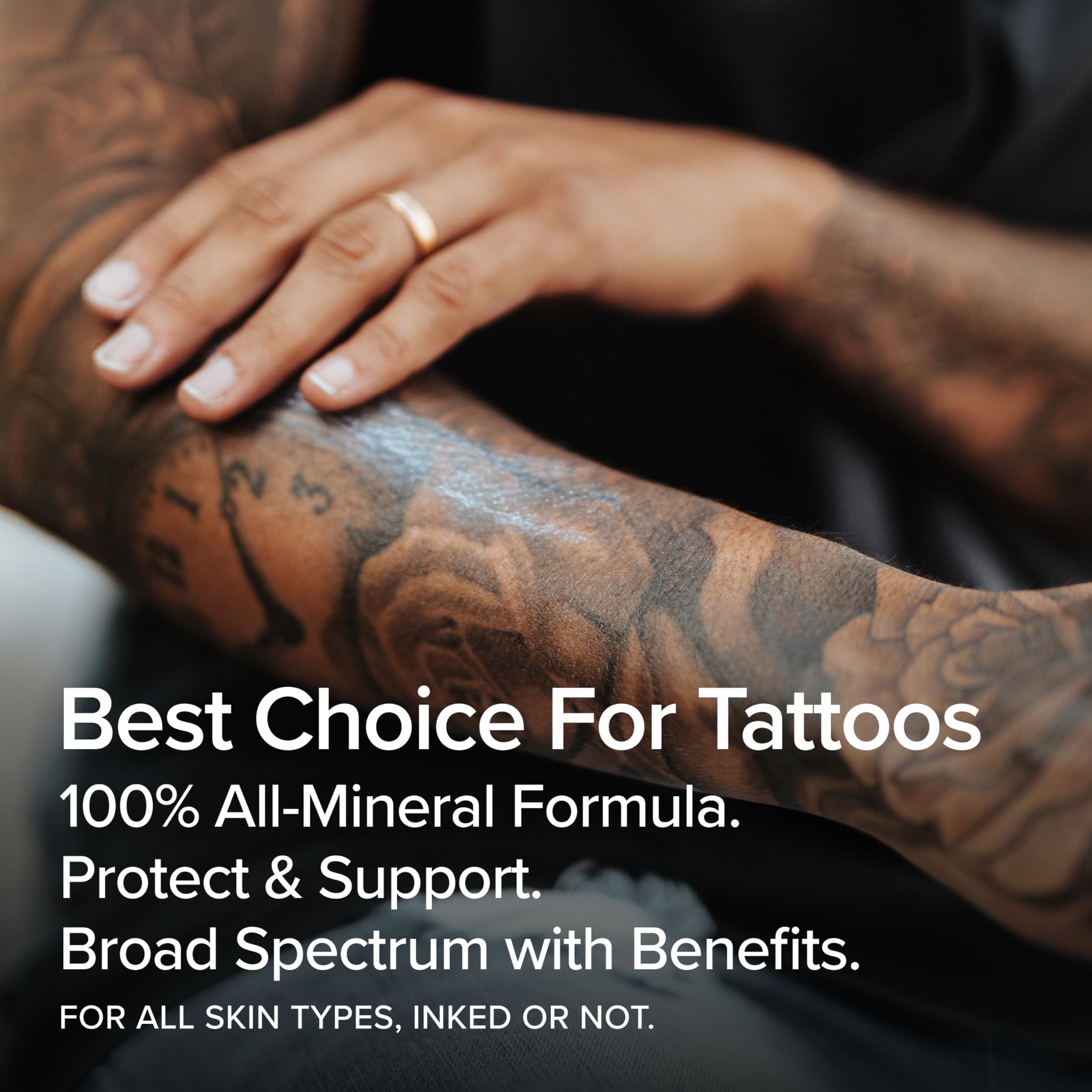 Mad Rabbit Defend sunscreen with tattoo balm demonstrates layered daily routine.