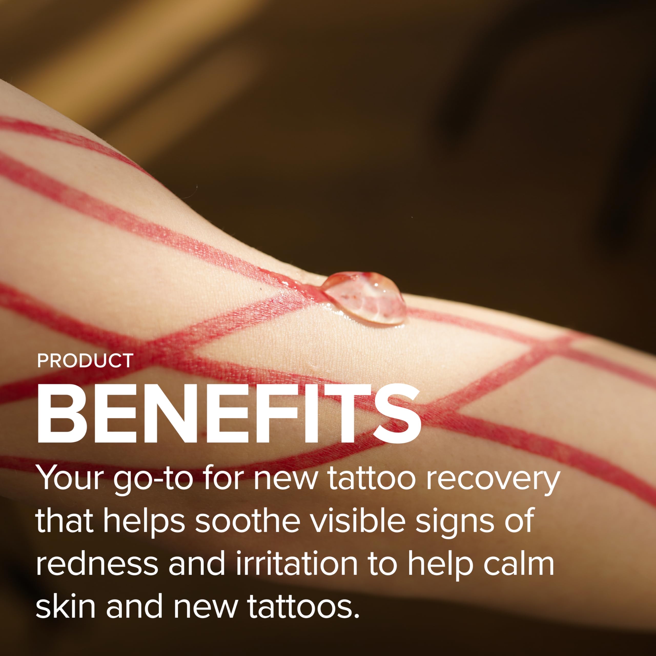 Mad Rabbit in-store display presents a complete tattoo aftercare routine.