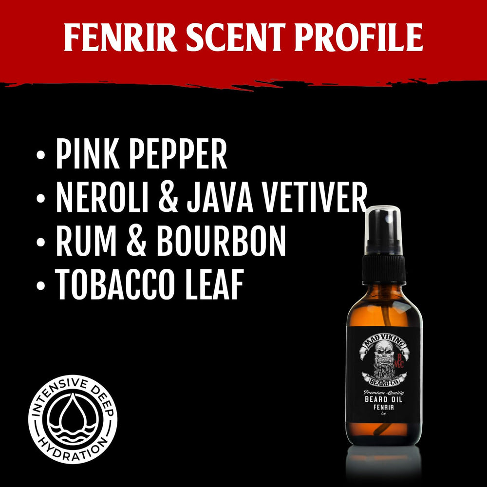 Mad Viking Fenrir oil with wooden cap – premium care and durability.