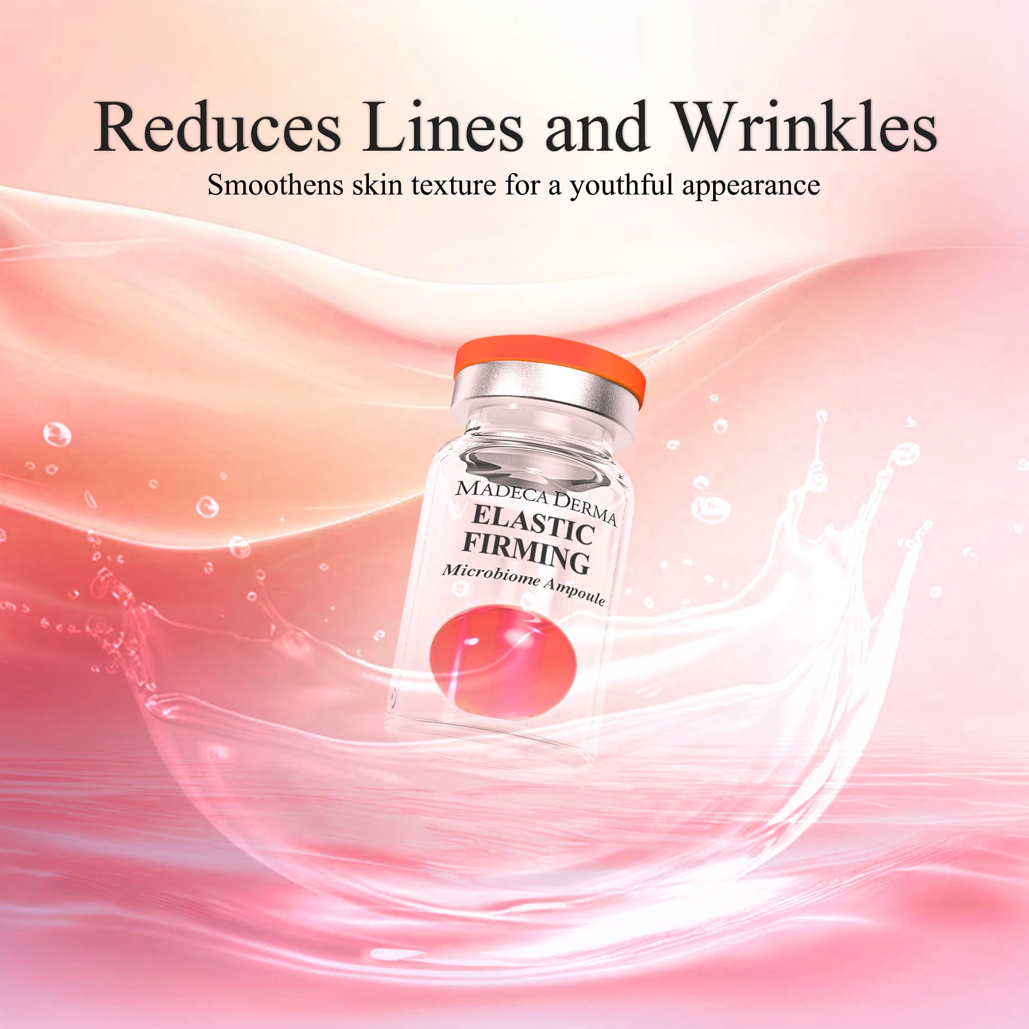 Madeca Derma Elastic Firming Ampoule glass vial ready for daily regimen.