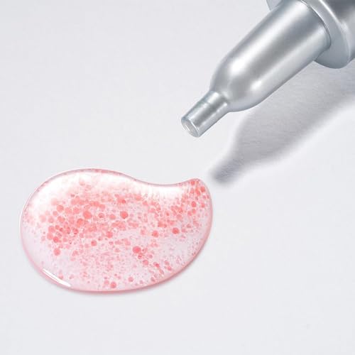 Madeca Derma Elastic Firming Ampoule dropper close-up emphasizes microbiomes and peptides for elasticity.
