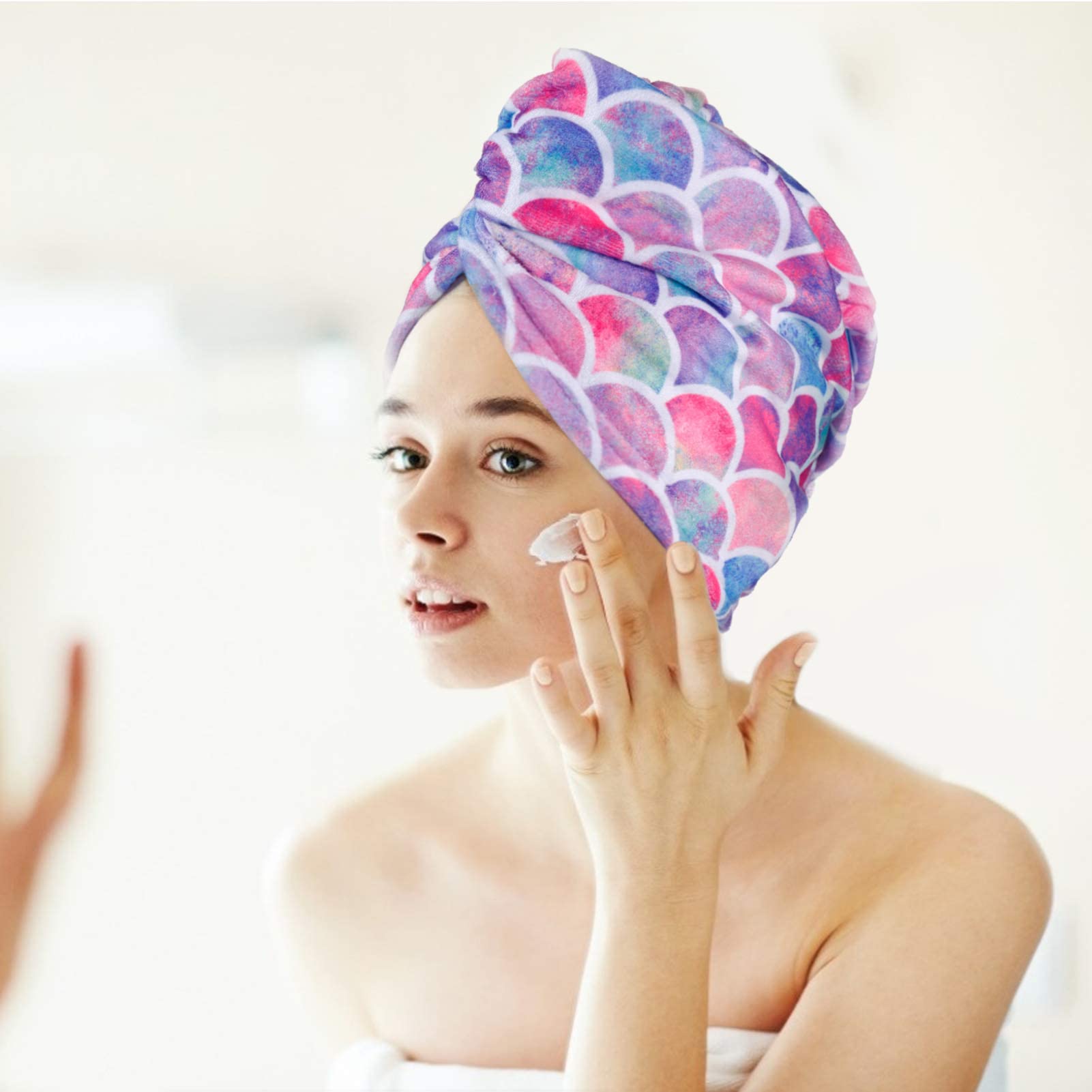 MADHOLLY gift-ready mermaid towel set adds delightful bath time charm.