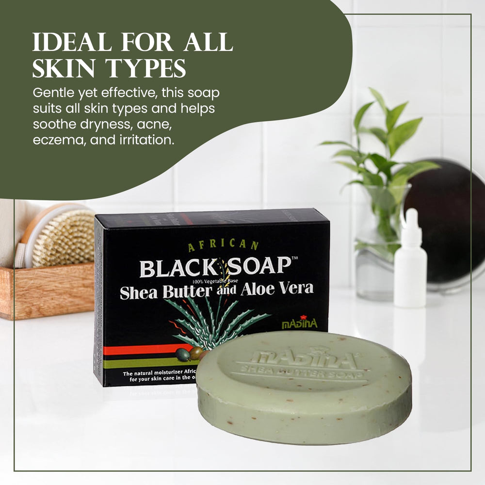 Madina packaging label on soap box