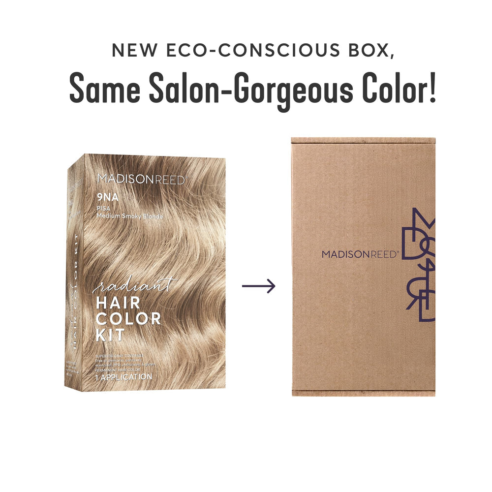 Madison Reed Pisa Blonde color swatch shows cool ash undertones and gray coverage.