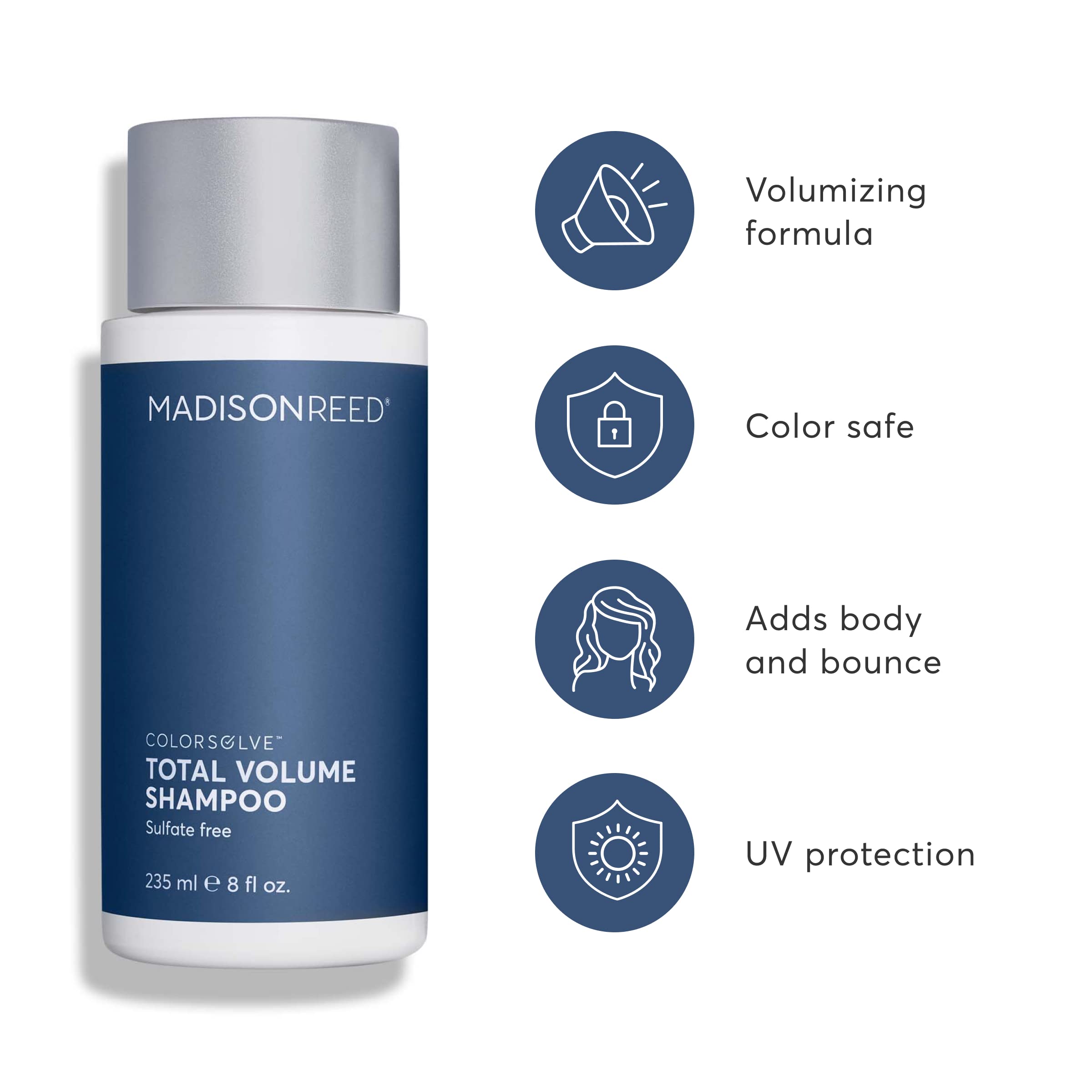 Madison Reed ColorSolve Weightless Volume Shampoo lather highlighting root lift for flat hair