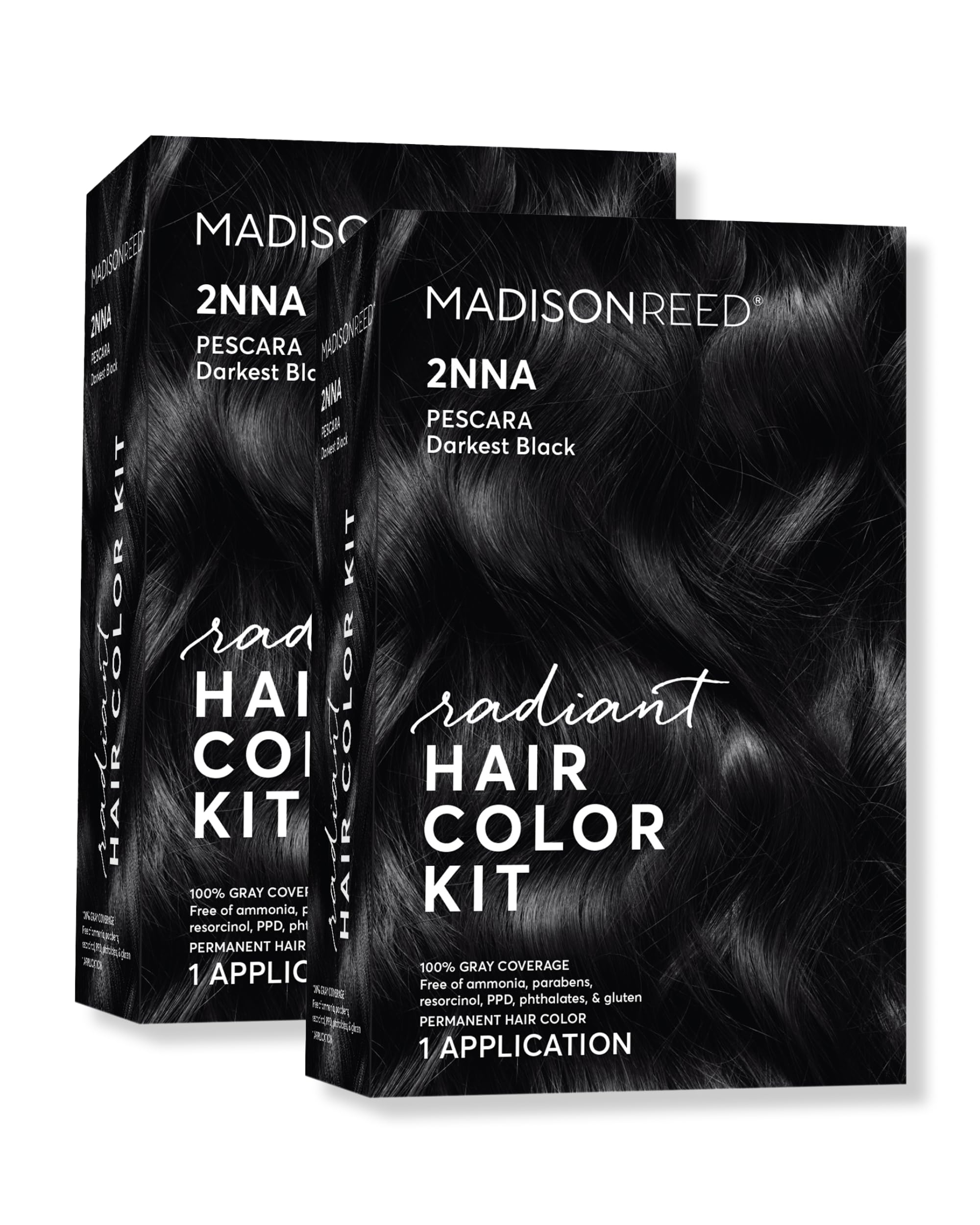Madison Reed Pescara Black bottle closeup showing rich gray coverage