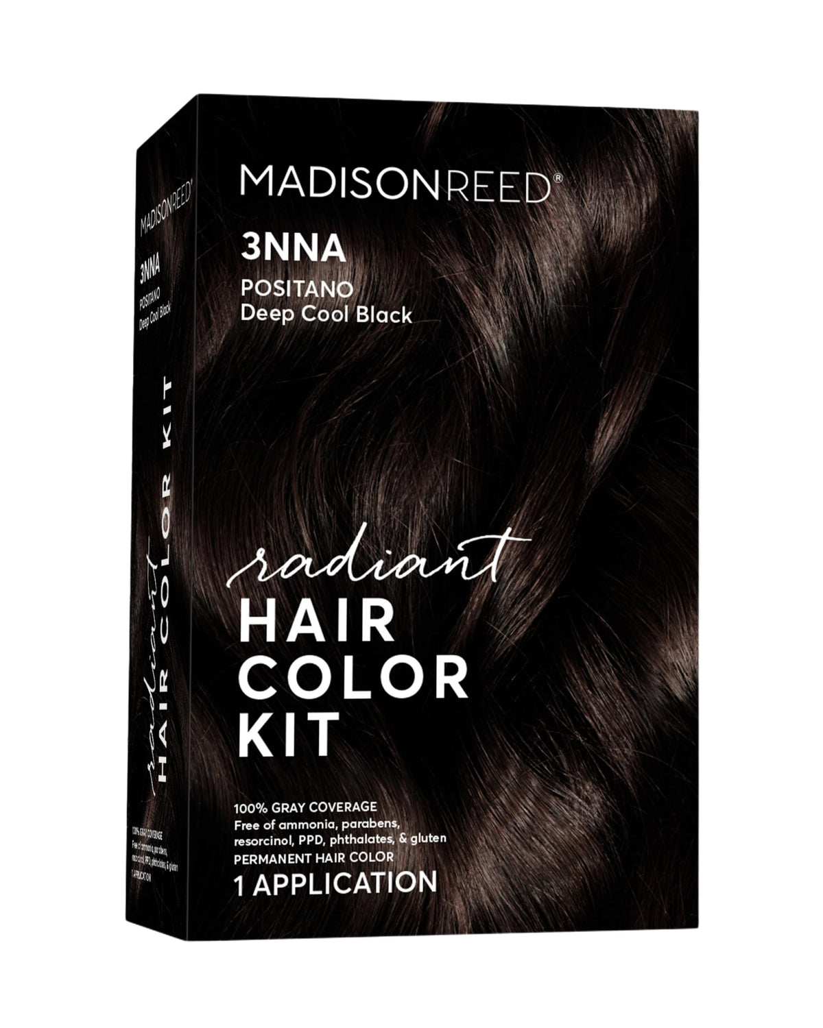 Madison Reed Radiant Color Kit front package showing 100% gray coverage potential.
