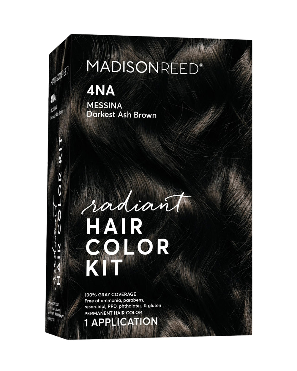 Madison Reed Radiant Color Kit box in Messina Brown showing 100% gray coverage option