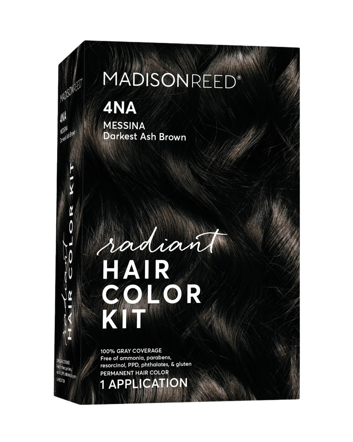 Madison Reed Radiant Color Kit box in Messina Brown showing 100% gray coverage option