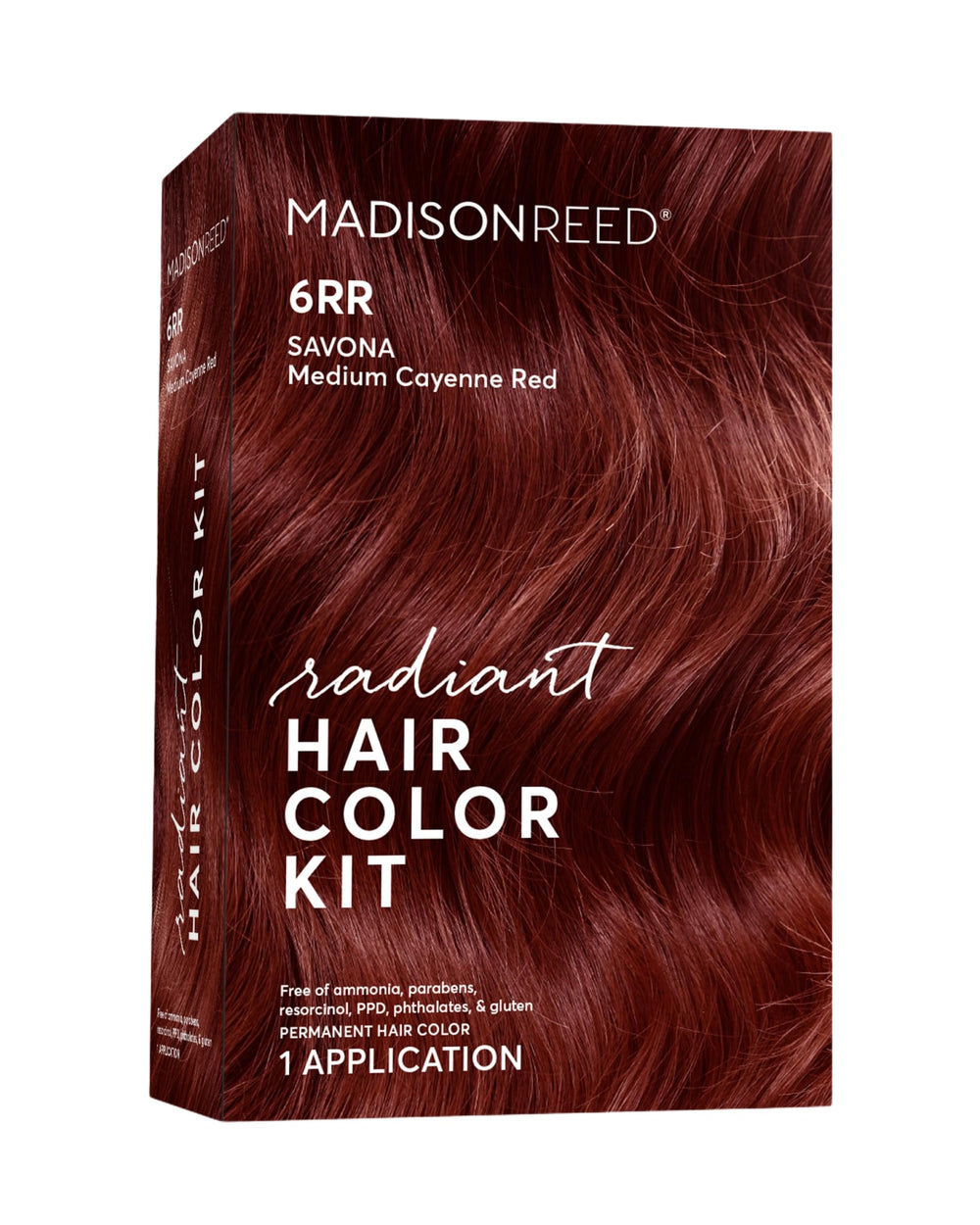 Madison Reed Radiant Color Kit 6RR box closeup for precise shade selection.