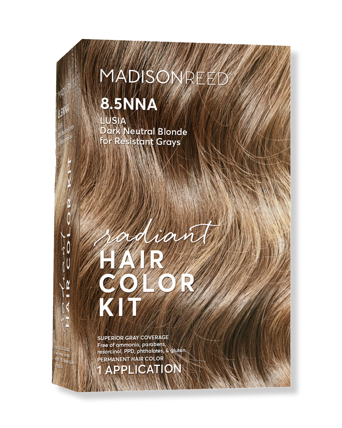 Madison Reed Radiant Color Kit 8.5NNA Lusia color cream for natural gray coverage.