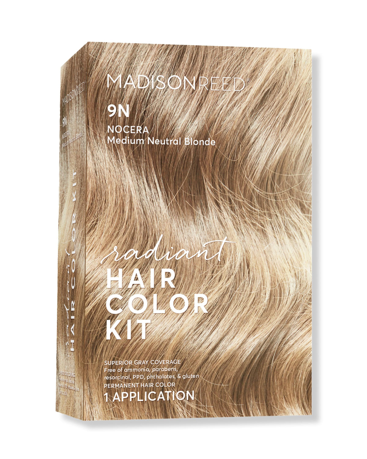 Madison Reed Radiant Color Kit box: all-in-one at-home dye for gray coverage.