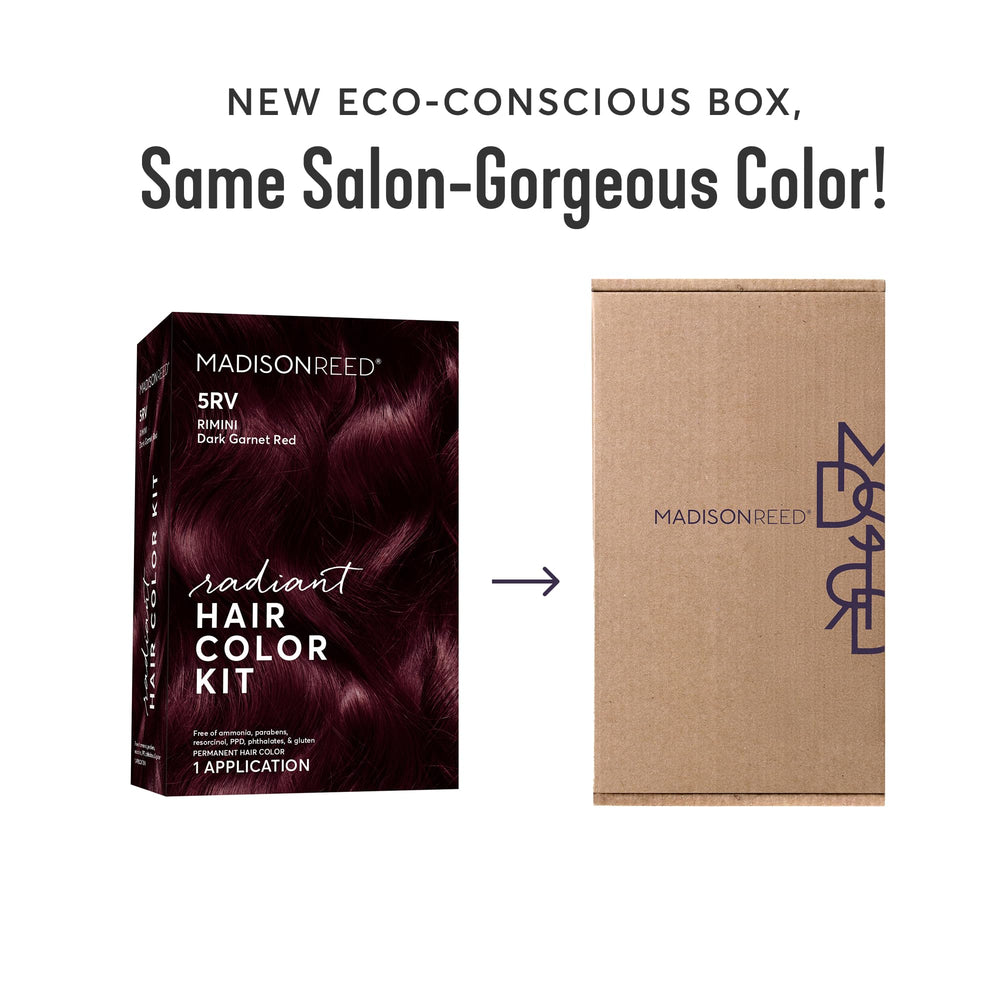 Madison Reed Radiant Color Kit color cream tube with deep garnet shade