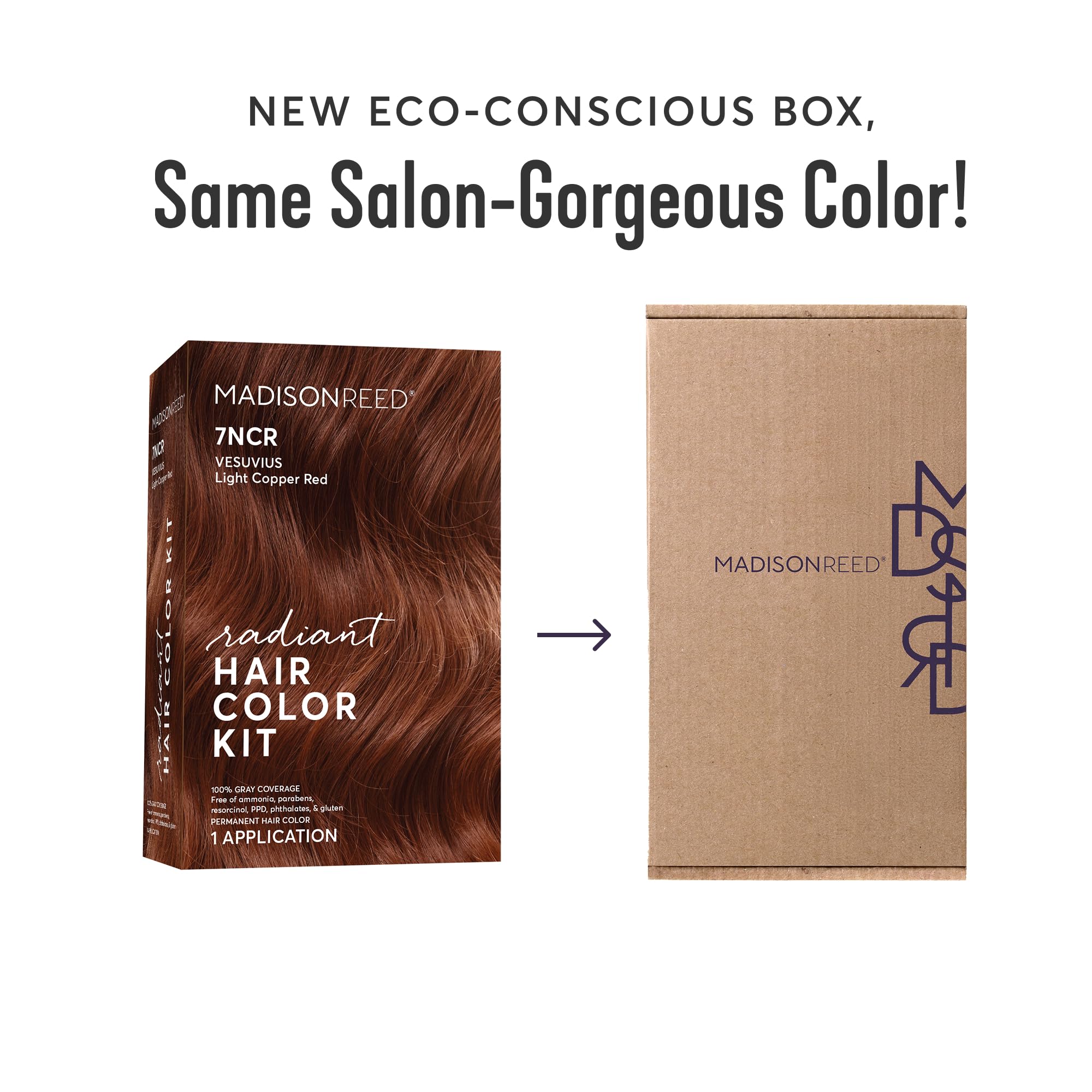 Madison Reed Radiant Color Kit contents in box highlight everything you need for easy mixing